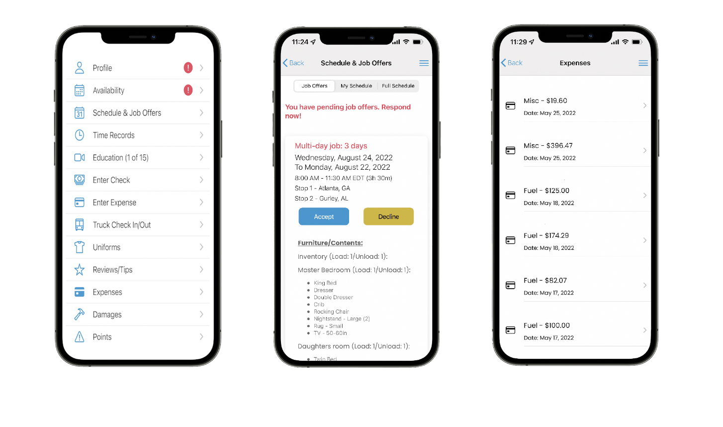 screenshot of Move Details